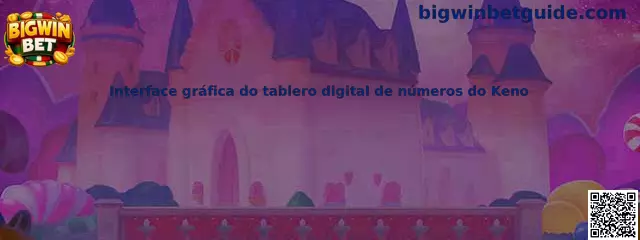 Interface gráfica do tablero digital de números do Keno