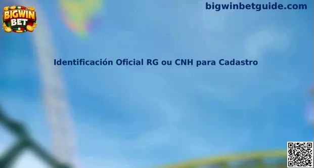 Proceso de identificación oficial RG ou CNH para Cadastro